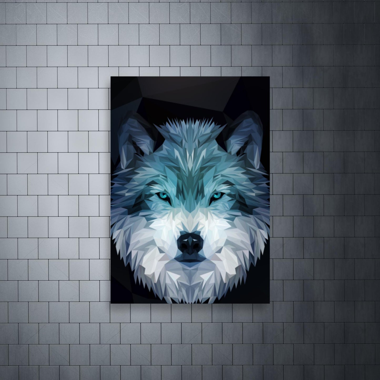 Wolf Low poly Poster