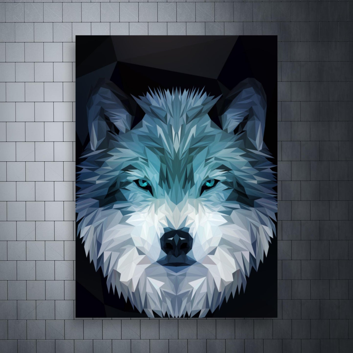 Wolf Low poly Poster